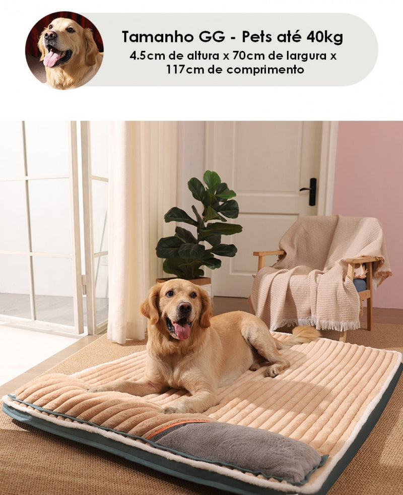 Cama Retangular com Travesseiro para Pets