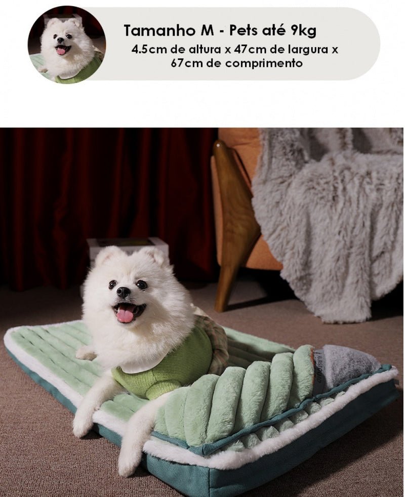 Cama Retangular com Travesseiro para Pets